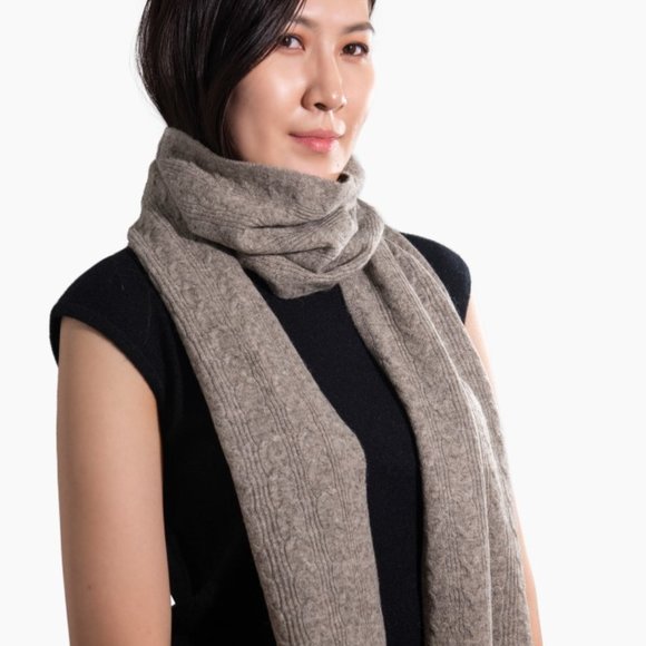 warm winter neck scarf | natural yak wool scarf | soft and cozy | Gifts ideas - Picture 4 of 7